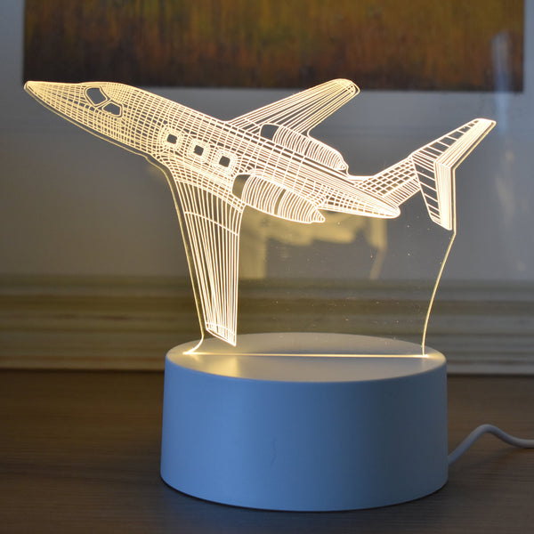 Private Plane 3D Night Light USB Powered - Warm White