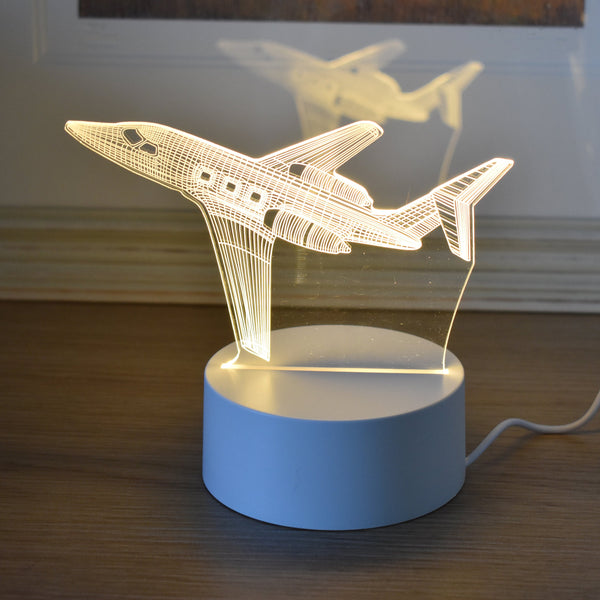 Private Plane 3D Night Light USB Powered - Warm White