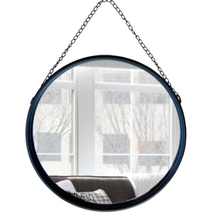 46cm Industrial Style Round Wall Mirror with Rope