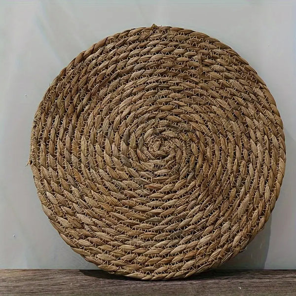 6 Natural Rattan Round Table Placemats - 30cm