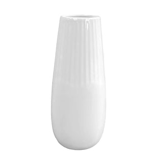 Teardrop Shape Ceramic Vase - White