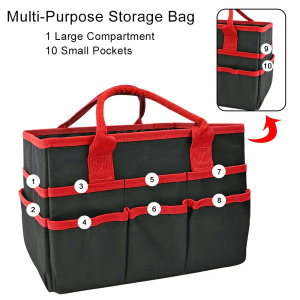 Waterproof Multiple Pocket Tote Bag - Foldable