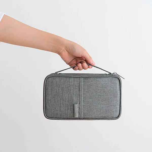 Multi-Compartment Passport Holder Travel Wallet - Large