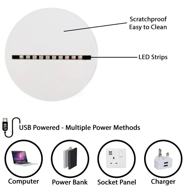 Private Plane 3D Night Light USB Powered - Warm White