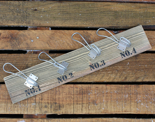 Vintage Wood Wall Hooks Door Hangers Storage Clothes Towel Racks Shelf Brown