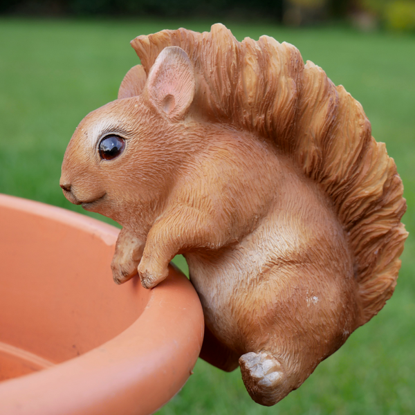 Plant Pot Hanger Sculpture Squirrel Patio Garden Ornament Planter Décor Outdoor