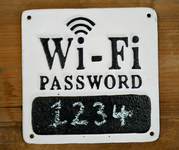 Wi-Fi Password Wall Mount Sign