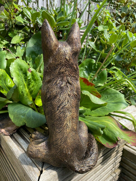 Sitting German Shepard Garden Ornaments - Bronze