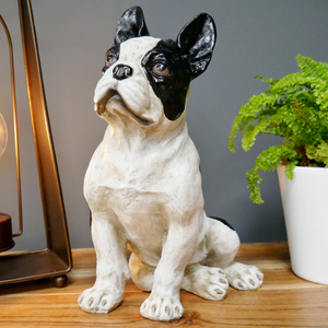 French Bulldog Sculptures Resin Dog Puppy Ornaments Distressed Home Décor GIFT