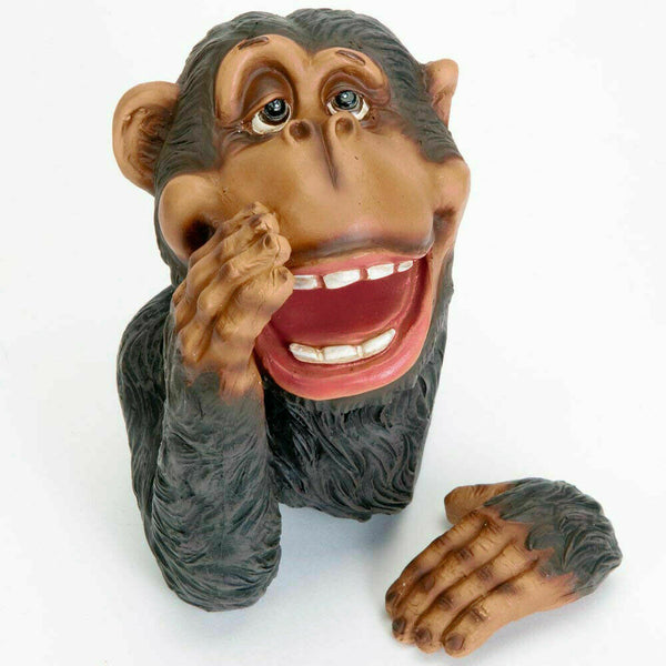 Peeping Monkey Hanging Garden Sculpture - HEAR NO Evil
