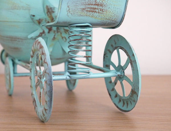 Vintage Tractor Ornamental Planter - Blue