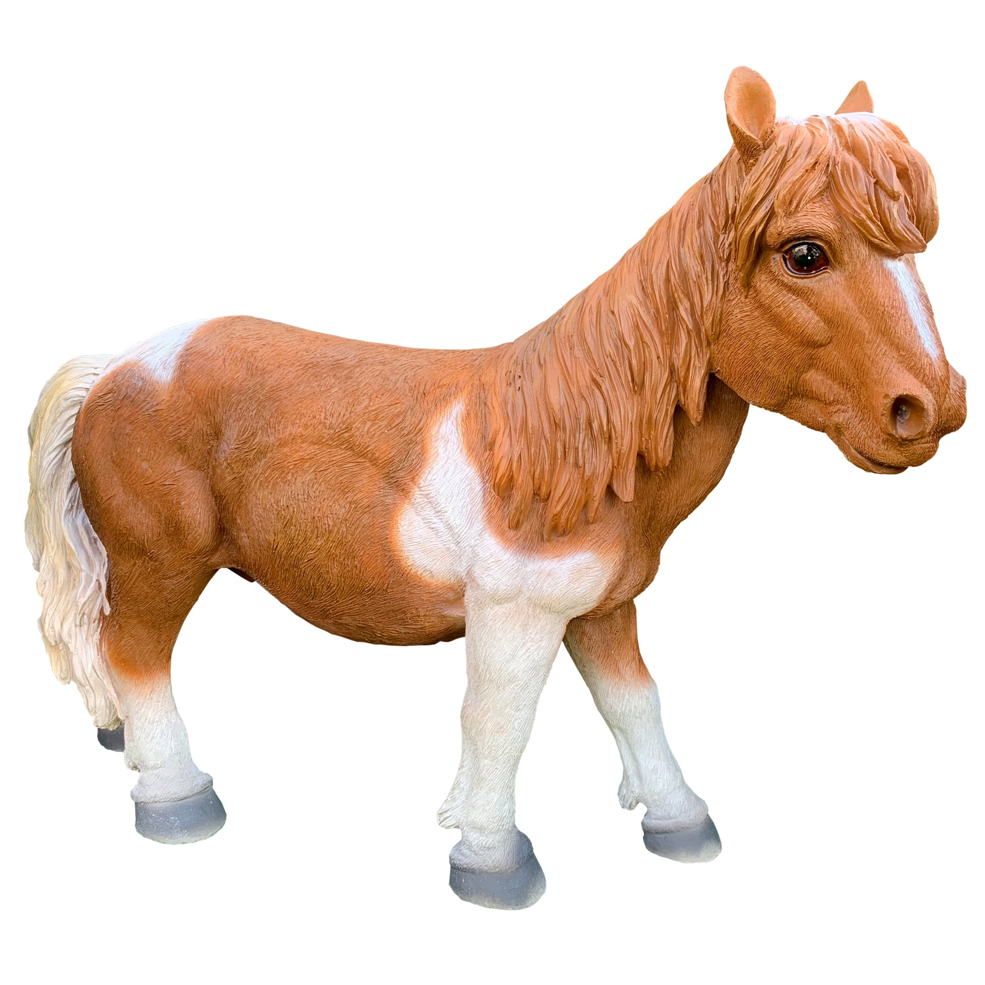 Large Horse Garden Sculpture - Brown Patch