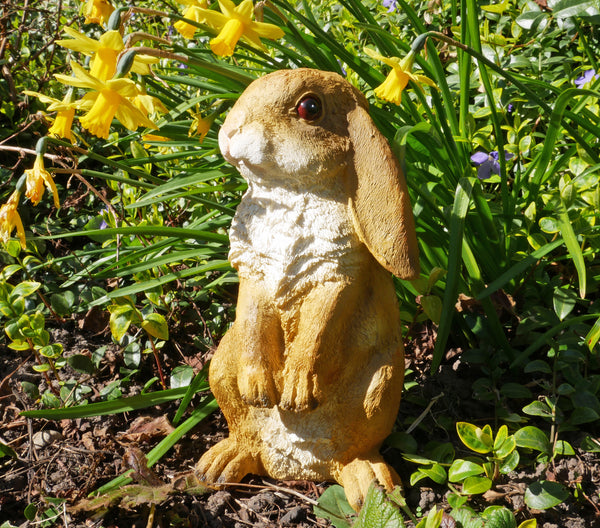 Lop Eared Rabbit Garden Sculpture - Tan