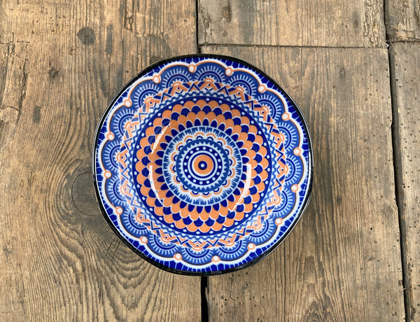 5" Ceramic Multi Coloured Round Rice / Dessert Bowl