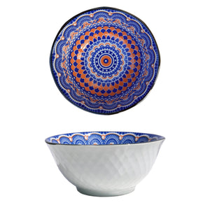5" Ceramic Multi Coloured Round Rice / Dessert Bowl