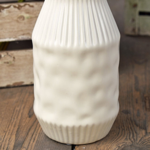 Ivory Ceramic Decorative Vase