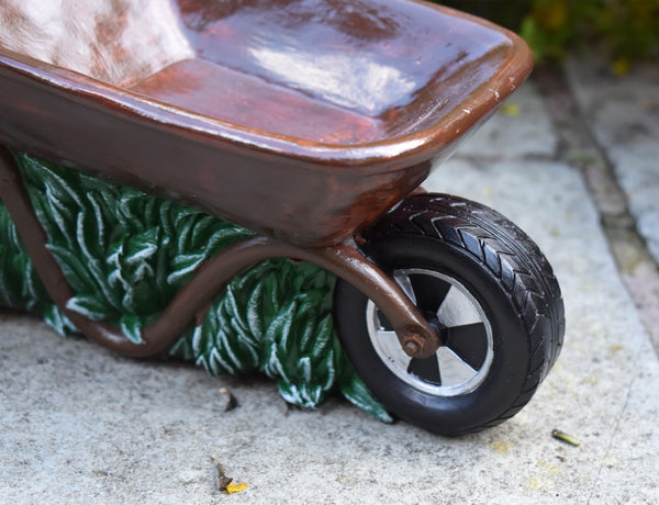 Mole Wheelbarrow Sculpture Resin Garden Ornaments Patio Animal Home Décor GIFT