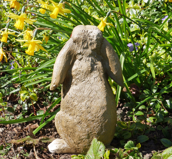 Lop Eared Rabbit Garden Sculpture - Grey