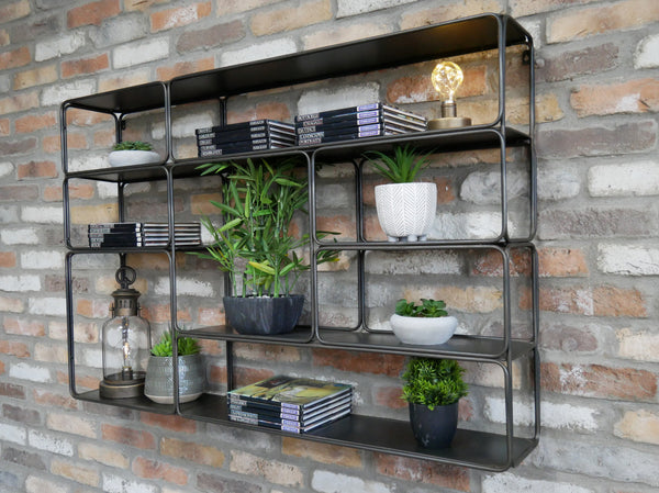 Large Industrial Style 8 Slot Storage Shelf