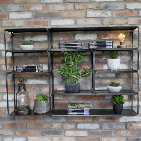 Large Industrial Style 8 Slot Storage Shelf