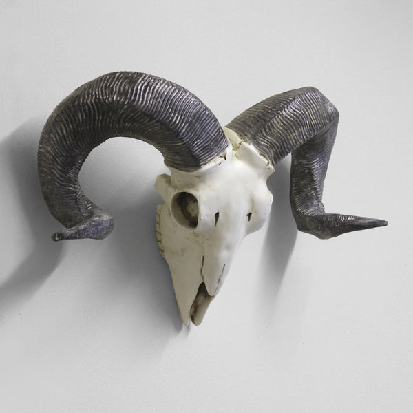Ram Skull Animal Head Hanging Sculpture