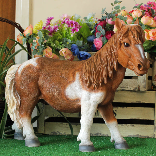 Large Horse Garden Sculpture - Brown Patch