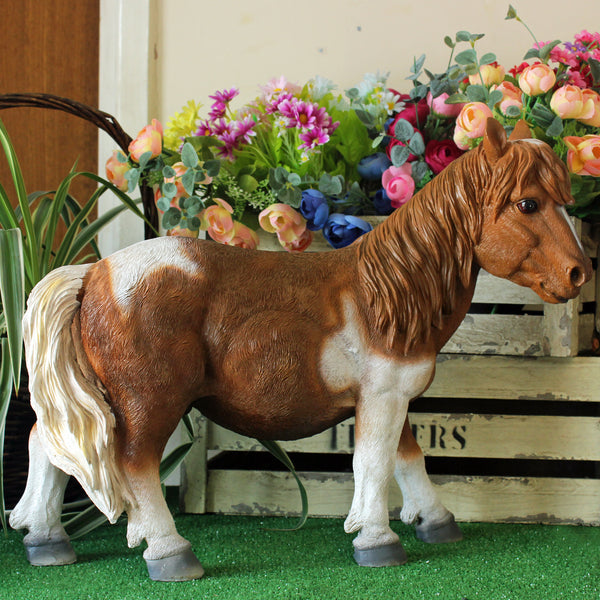 Large Horse Garden Sculpture - Brown Patch