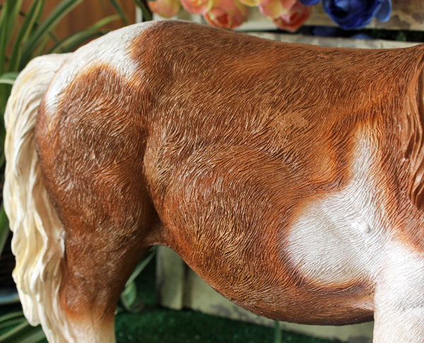 Large Horse Garden Sculpture - Brown Patch