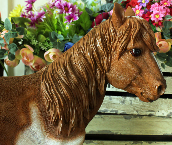 Large Horse Garden Sculpture - Brown Patch