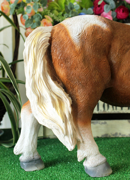Large Horse Garden Sculpture - Brown Patch