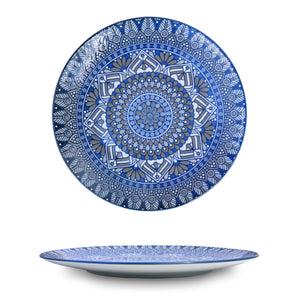 10" Ceramic Mandala Design Round Dinner Plate