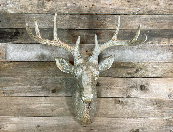 Large Majestic Stag Head - Silver