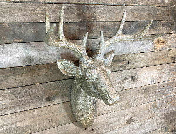 Large Majestic Stag Head - Silver