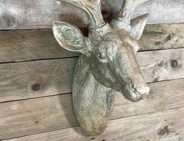 Large Majestic Stag Head - Silver