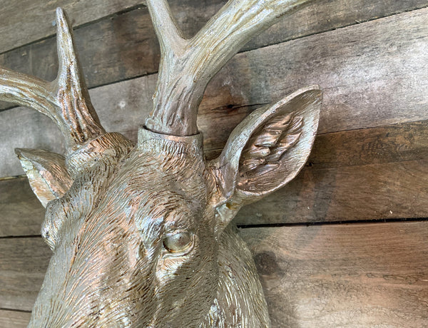 Large Majestic Stag Head - Silver