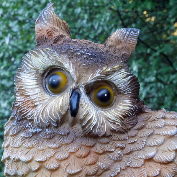 Long Eared Owl Sculptures Brown Wild Bird Lawn Ornaments Resin Home Decor Animal