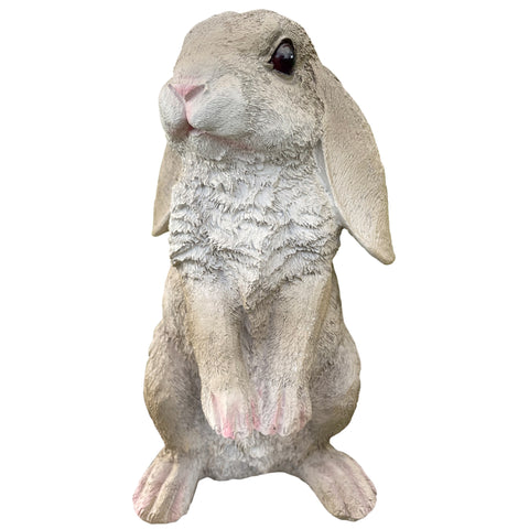 Lop Eared Rabbit Garden Sculpture - Grey