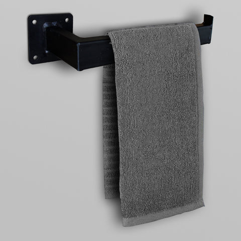 Towel Holder - Wall Mount Bathroom Accessory - Black