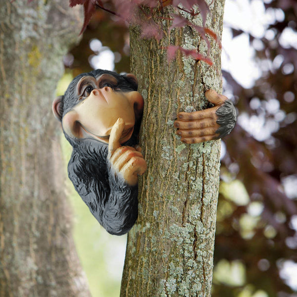 Peeping Monkey Hanging Garden Sculpture - SPEAK NO Evil
