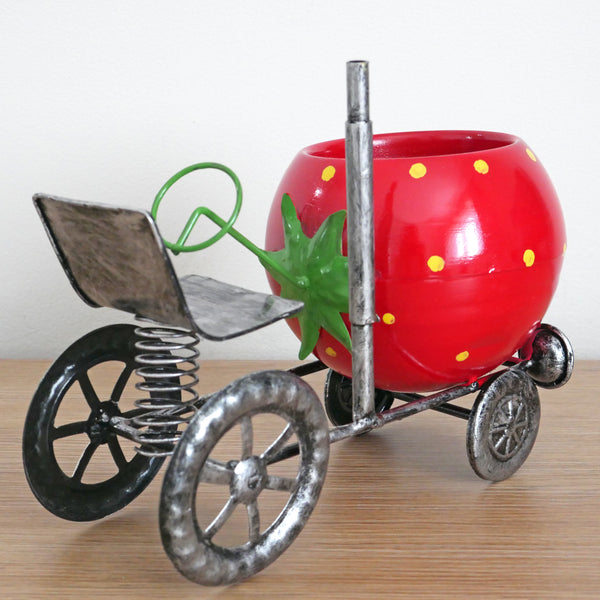 Vintage Tractor Ornamental Planter - Red