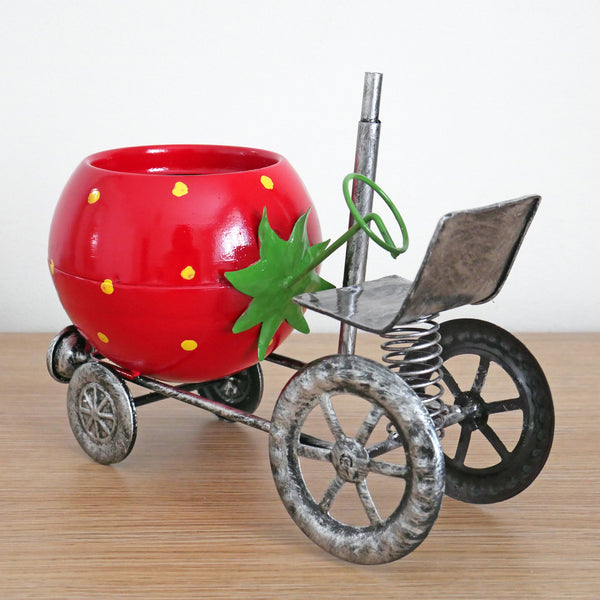Vintage Tractor Ornamental Planter - Red