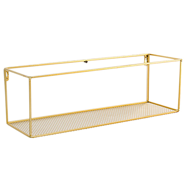 Rectangle Mesh - Large - Gold Metal Frame Shelf