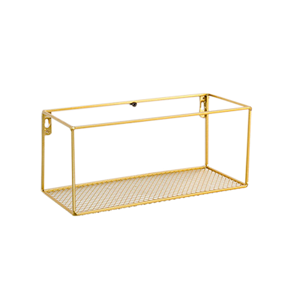 Rectangle Mesh - Small - Gold Metal Frame Shelf
