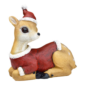 Fallow Deer in Santa Suit Costume