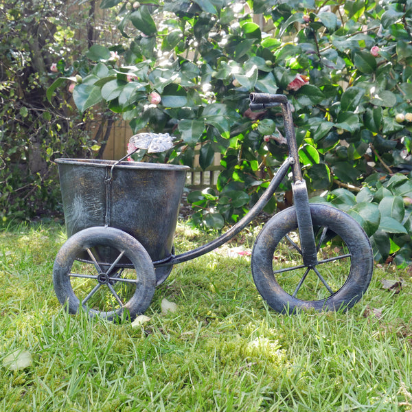 Vintage Tricycle Ornamental Planter - Bronze