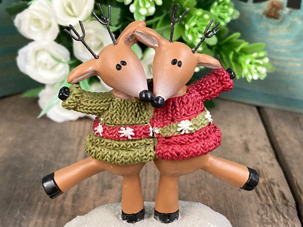 Jolly Dancing Reindeer Christmas Decorative Ornament