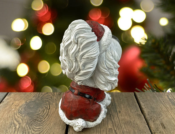 White Spaniel in Santa Suit Costume