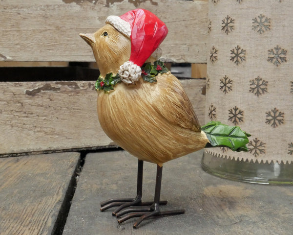 Holly Christmas Bird Ornament