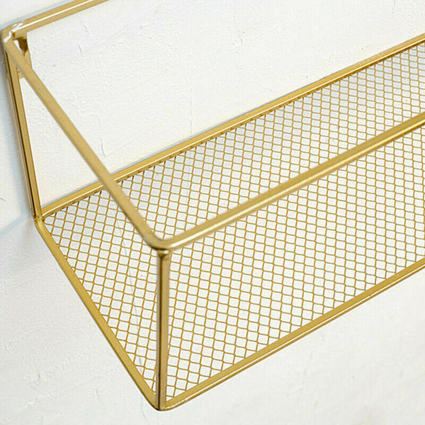 Rectangle Mesh - Small - Gold Metal Frame Shelf