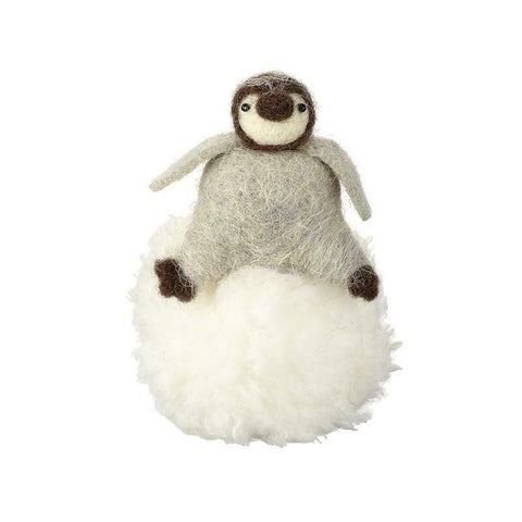 Penguin on a snowball